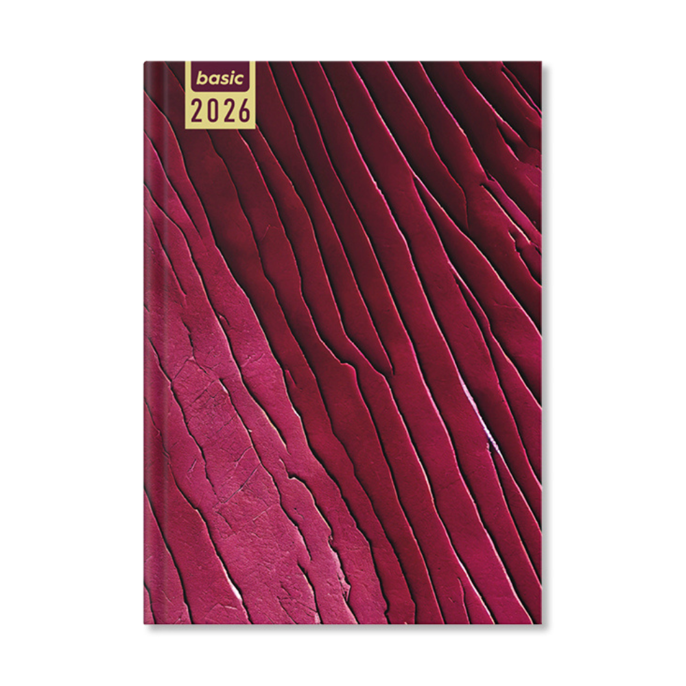 Period Basic Purple 2026 A5 napi beosztású határidőnapló