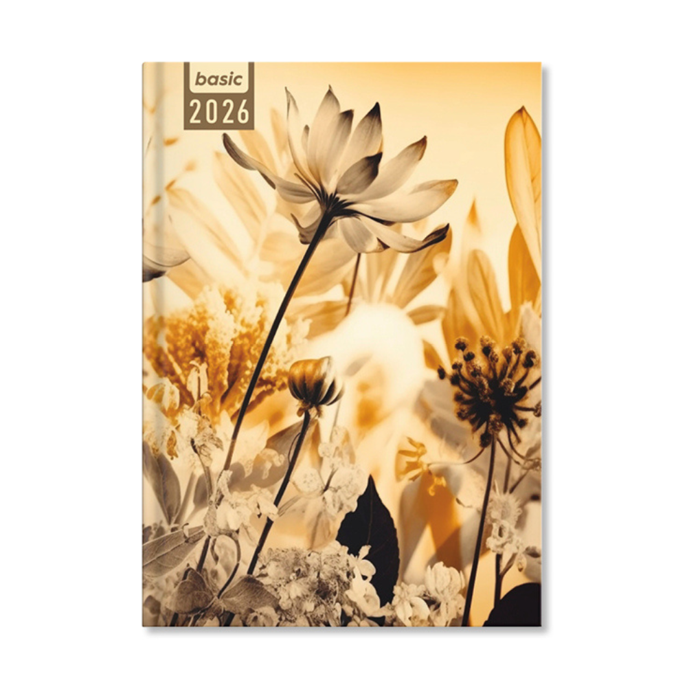 Period Basic Wildflowers 2026 A5 napi beosztású határidőnapló