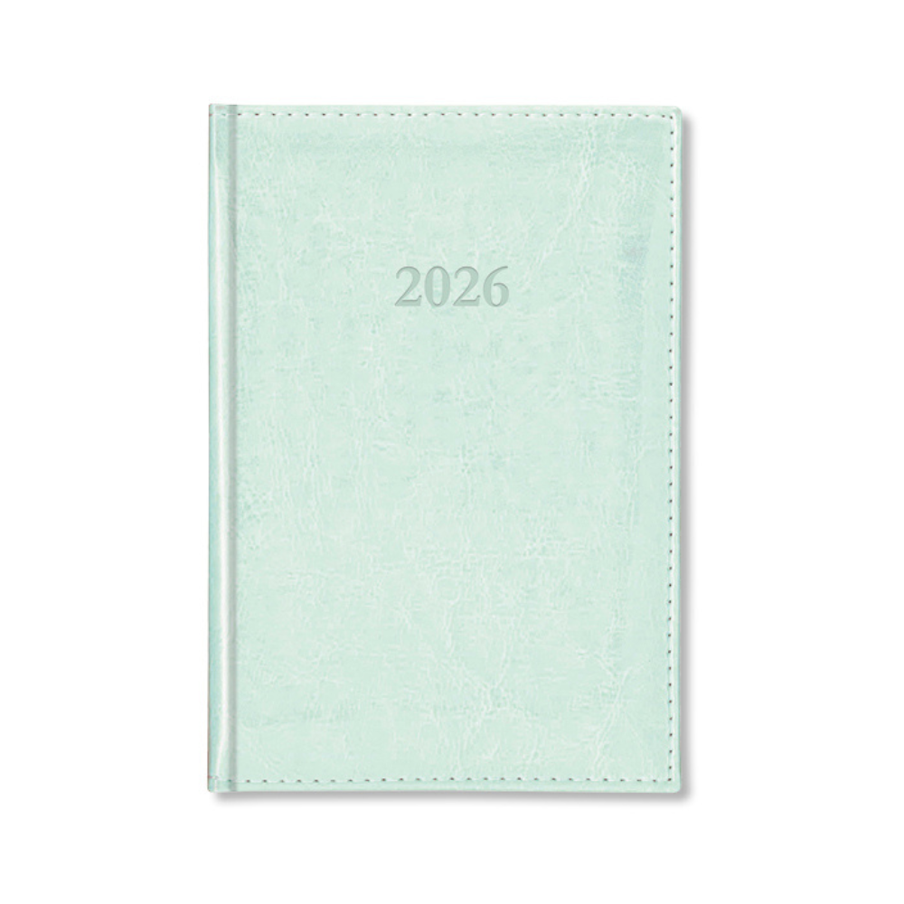 Period Border Menta 2026 B6 heti beosztású körbevarott határidőnapló