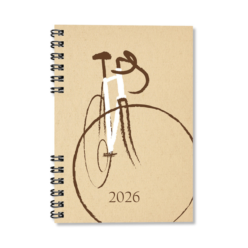 Period Eco Bicycle 2026 A5 heti beosztású spirálos határidőnapló