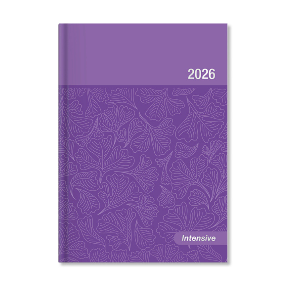 Period Intensive 2026 A5 napi beosztású lila lakk határidőnapló