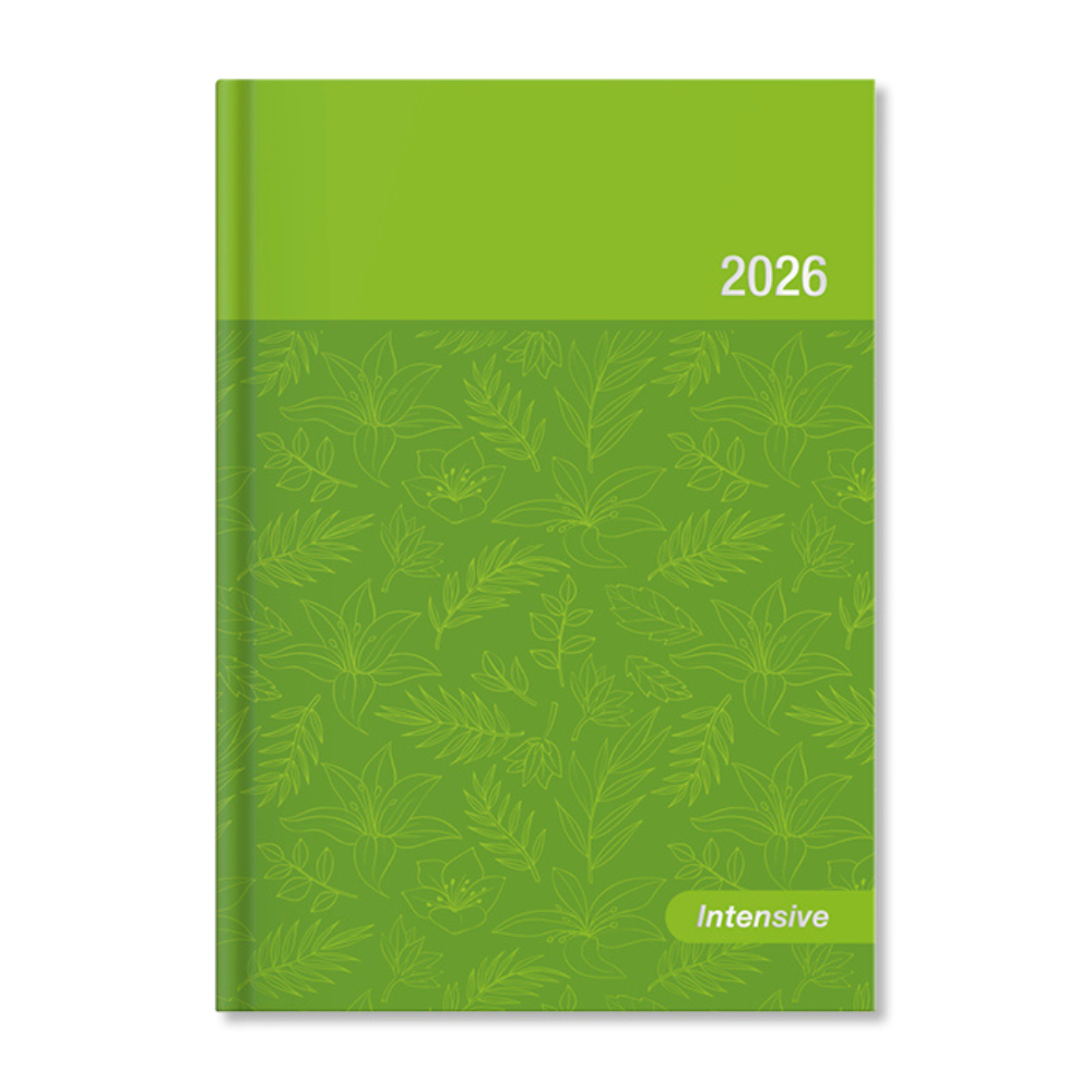 Period Intensive 2026 A5 napi beosztású zöld lakk határidőnapló