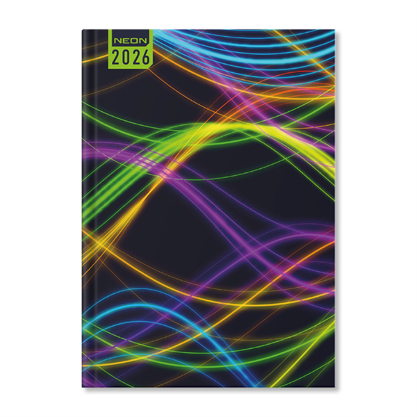 Period Neon Waves 2026 A5 napi beosztású határidőnapló