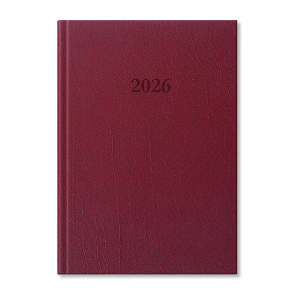 Period Standard 2026 B5 heti beosztású bordó műbőr határidőnapló