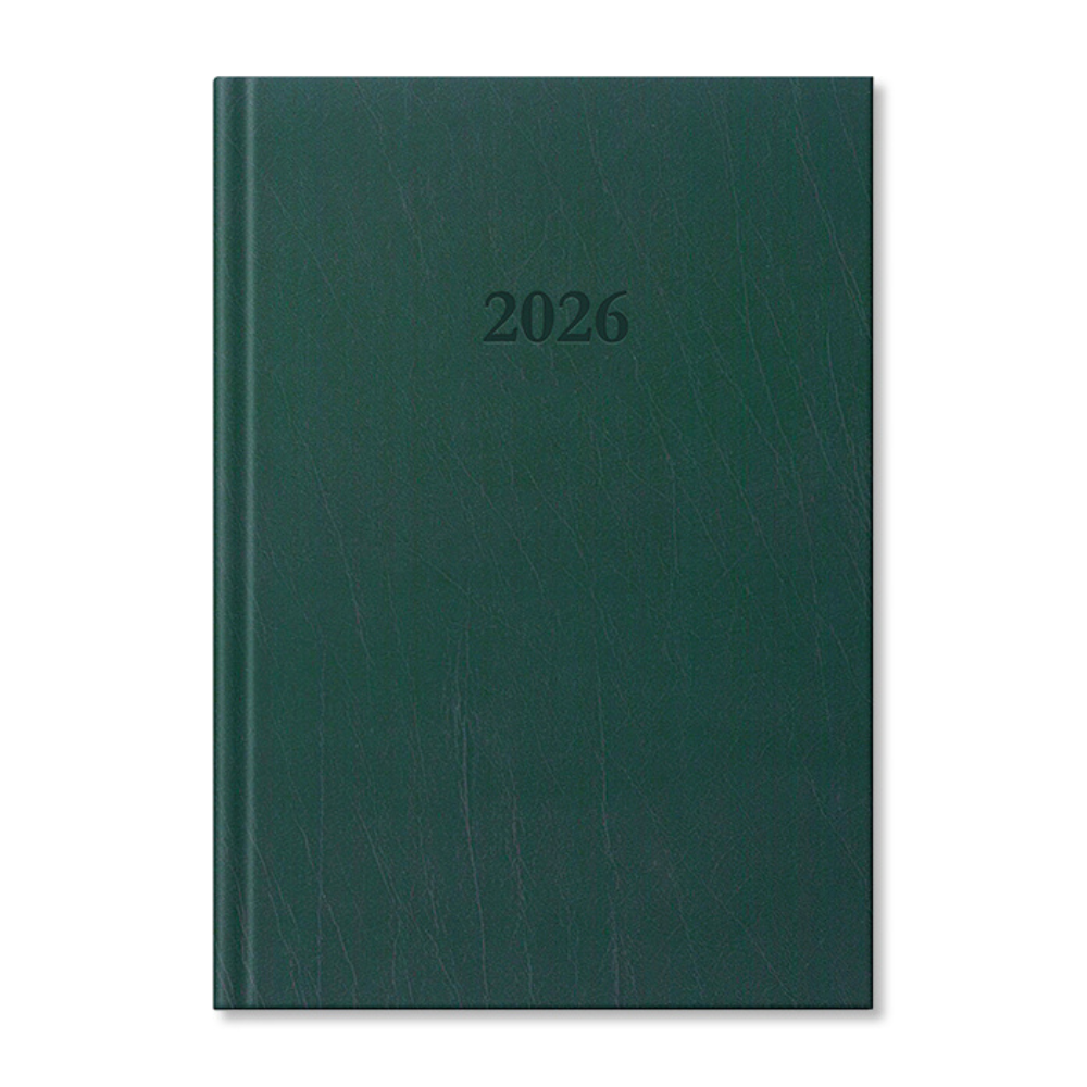 Period Standard 2026 B5 heti beosztású zöld műbőr határidőnapló