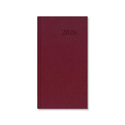 Period Standard 2026 álló bordó műbőr zsebnaptár