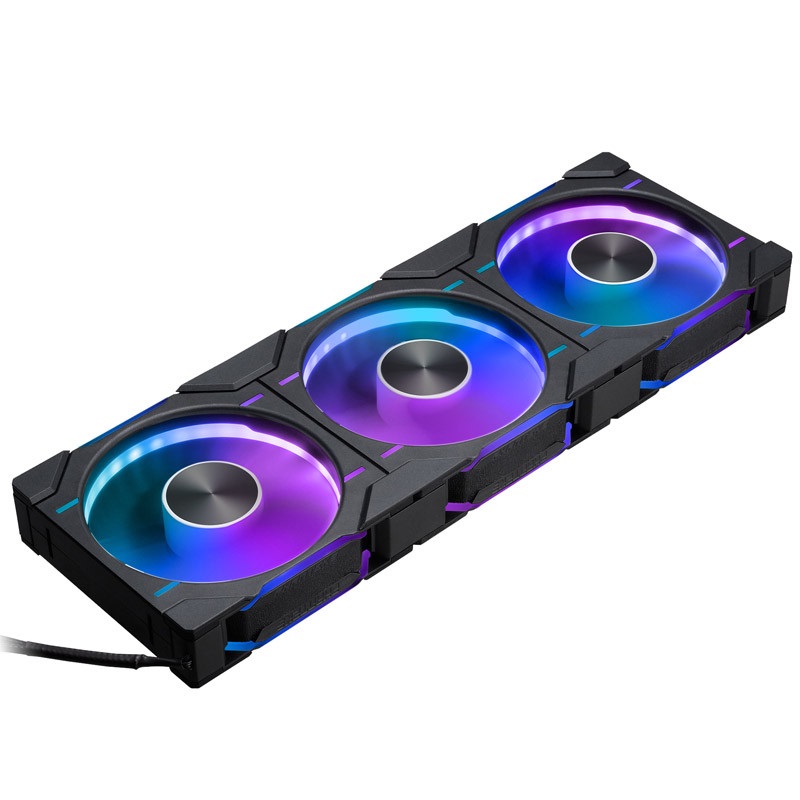 Phanteks D30 reverse Airflow 3db 120mm PWM D-RGB L (fordított légáram) fekete ventilátor