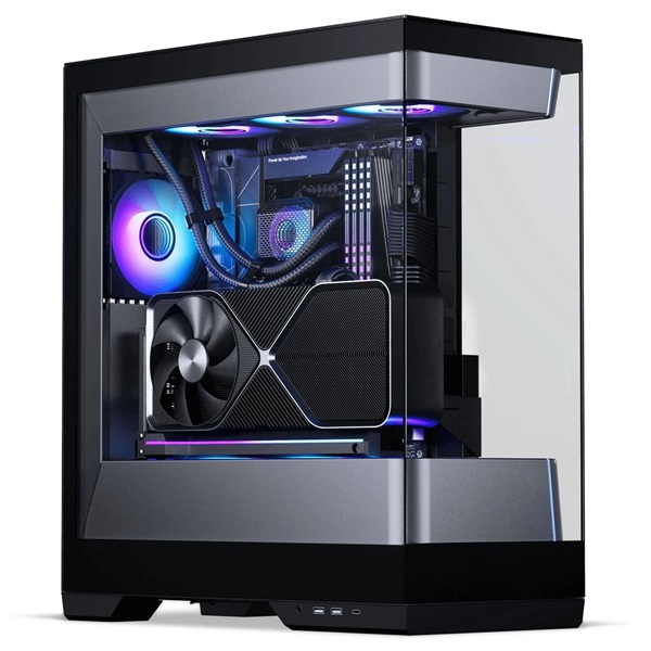 Phanteks Evolv S2 ház Midi-Tower E-ATX RGB edzett üveg fekete ház