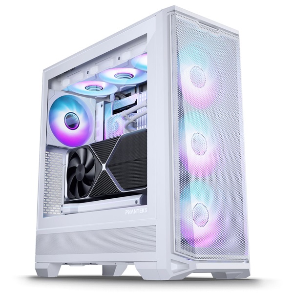 Phanteks G400A edzett üveg 4x140mm DRGB venti matt fehér ház
