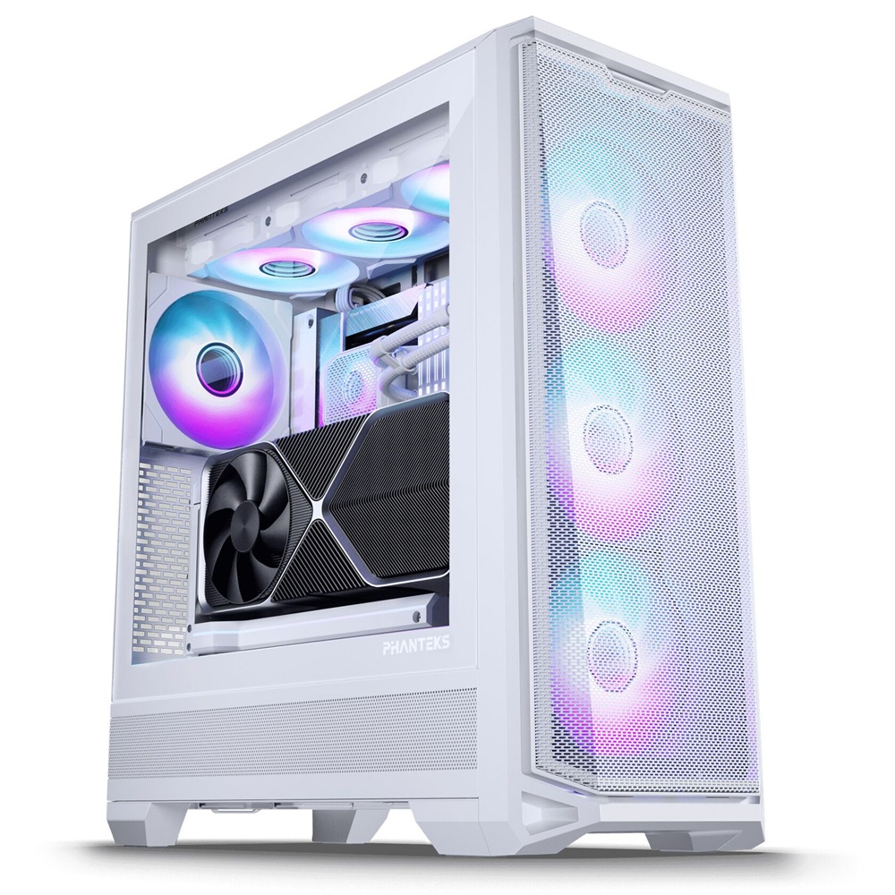 Phanteks G400A edzett üveg 4x140mm DRGB venti matt fehér ház