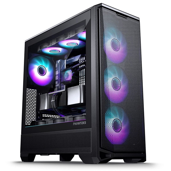 Phanteks G400A edzett üveg 4x140mm DRGB venti szatén fekete ház