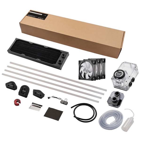 Phanteks Glacier EZ-Fit 360 D30-KIT 3x120mm ARGB fekete vízhűtéses processzor hűtő DIY készlet