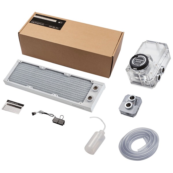 Phanteks Glacier EZ-Fit 360 D30 SOFT KIT 3x120mm ARGB fehér vízhűtéses processzor hűtő DIY készlet