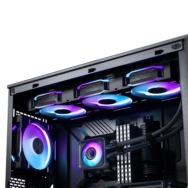 Phanteks Glacier One 360D30 X2 3x120mm DRGB fekete vízhűtéses processzor hűtő