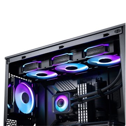 Phanteks Glacier One 360D30 X2 3x120mm DRGB fekete vízhűtéses processzor hűtő