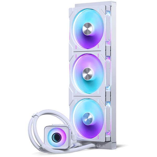 Phanteks Glacier One 420D30 X2 3x140mm DRGB fehér vízhűtéses processzor hűtő