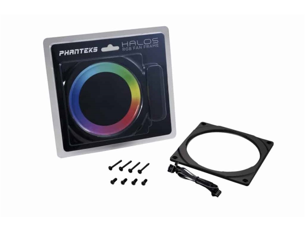 Phanteks Halos 140mm RGB fekete alumínium ventilátor rács