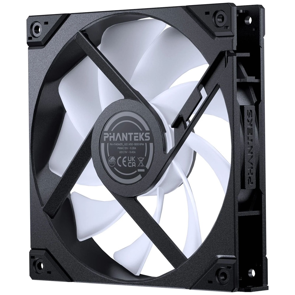 Phanteks M25 Gen2 140mm PWM D-RGB fekete ventilátor