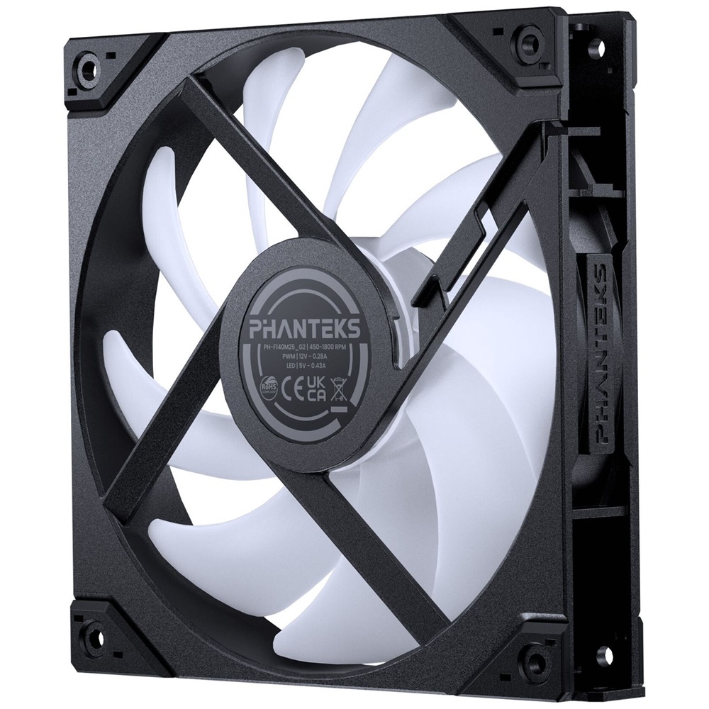 Phanteks M25 Gen2 D-RGB 140mm PWM D-RGB (fordított légáram) fekete ventilátor