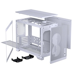 Phanteks XT M3 MATX edzett üveg fehér ház