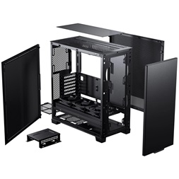 Phanteks XT Pro Ultra / Silent zárt oldalpanellel 3x120mm venti fekete ház
