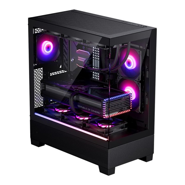 Phanteks XT View edzett üveg D-RGB fekete ház