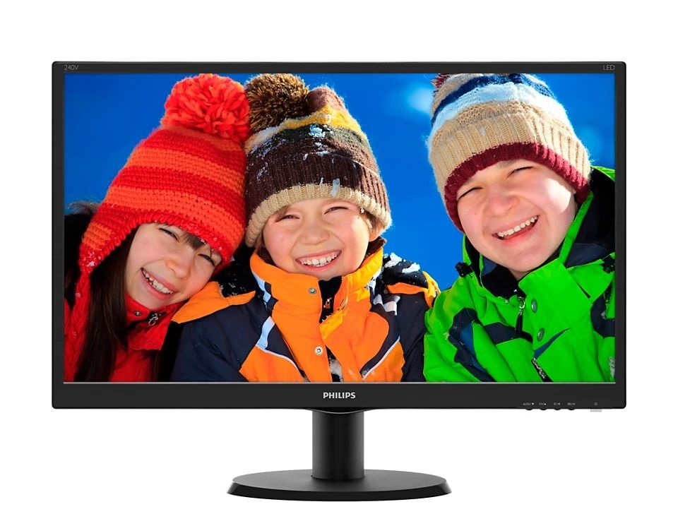 Philips 23,8" 240V5Q FHD IPS HDMI/VGA/DVI/hangszóró fekete monitor (Használt A)