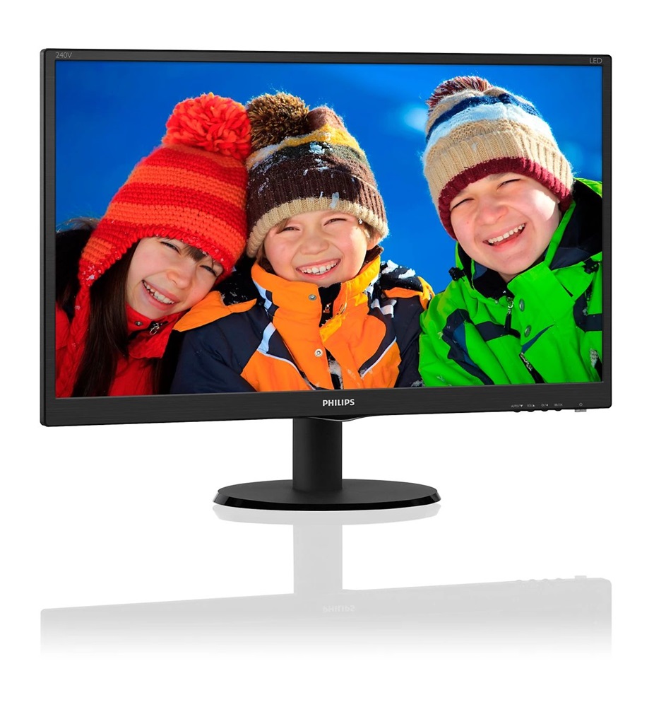 Philips 23,8" 240V5Q FHD IPS HDMI/VGA/DVI/hangszóró fekete monitor (Használt A)