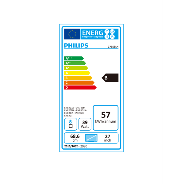 Philips 27" 273E3L FHD IPS HDMI/DVI/VGA monitor (Használt A)