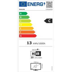 Philips 27" 27E2N2500/00 QHD IPS 120Hz HDMI/DP monitor