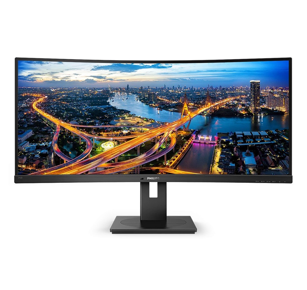 Philips 34" 346B1C UWQHD VA USB-C/USB-B/USB/HDCP/LAN/DP/HDMI ívelt monitor