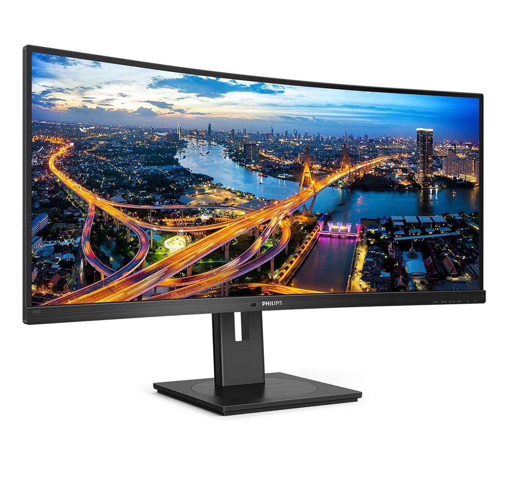 Philips 34" 346B1C UWQHD VA USB-C/USB-B/USB/HDCP/LAN/DP/HDMI ívelt monitor