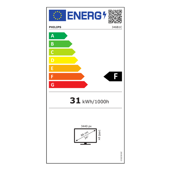 Philips 34" 346B1C UWQHD VA USB-C/USB-B/USB/HDCP/LAN/DP/HDMI ívelt monitor