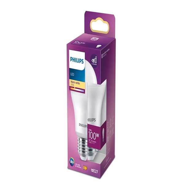 Philips 8720169326095 E27 100W matt meleg gömb alakú LED fényforrás