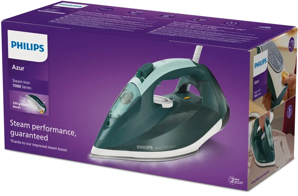 Philips DST7031/70 7000 opálzöld/menta gőzölős vasaló