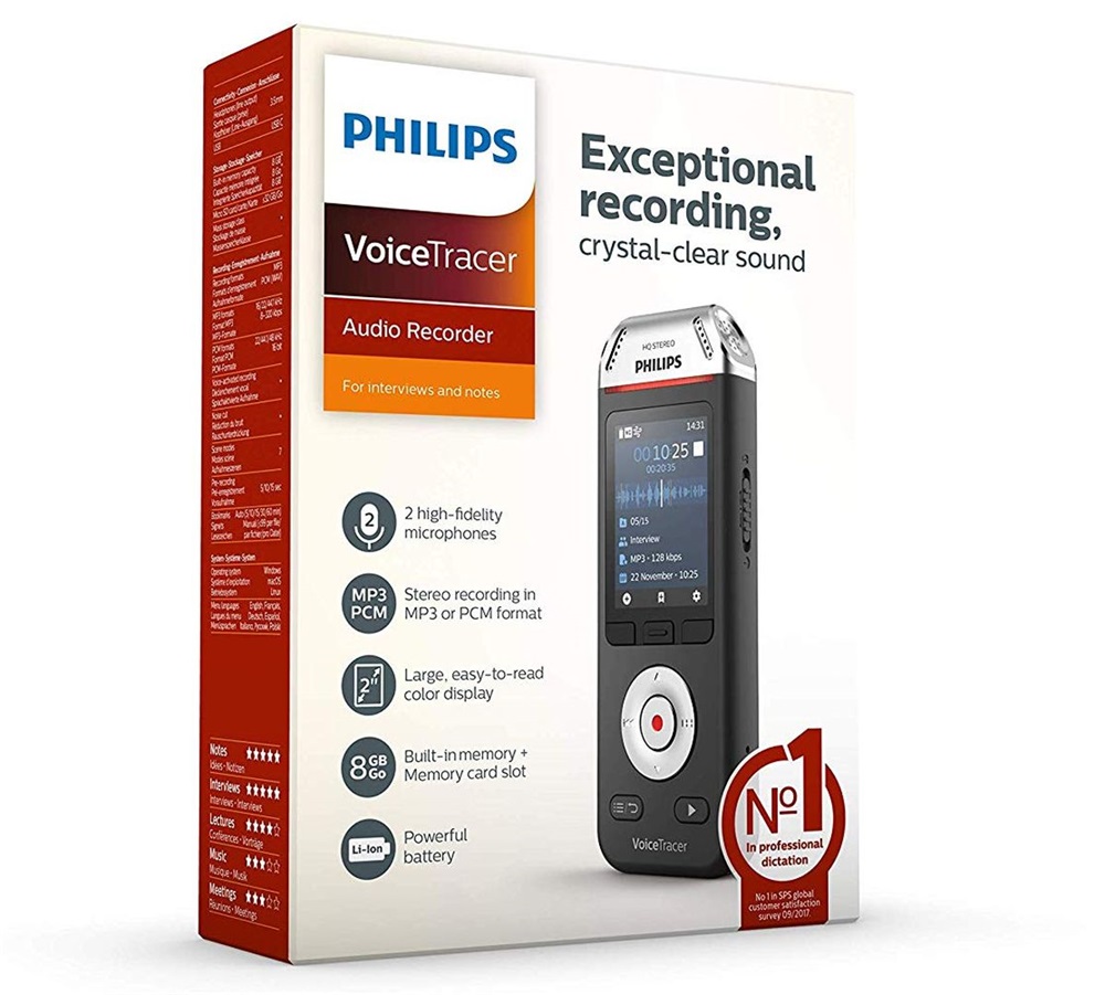 Philips DVT2110 8GB sztereó diktafon