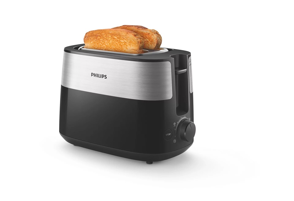 Philips Daily Collection HD2516/90 fekete 2 szeletes kenyérpirító (Újszerű)