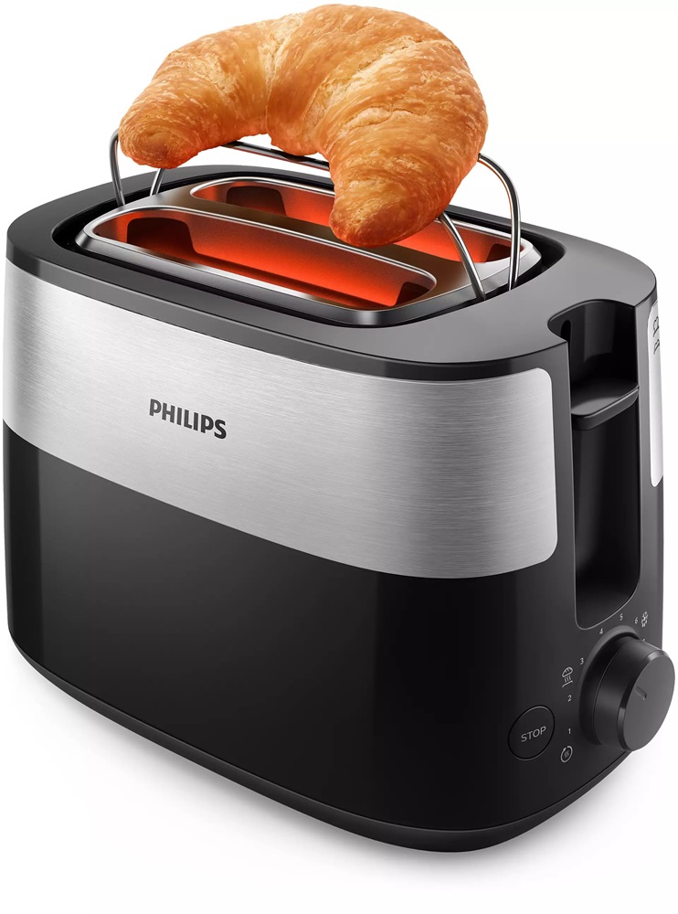 Philips Daily Collection HD2516/90 fekete 2 szeletes kenyérpirító (Újszerű)