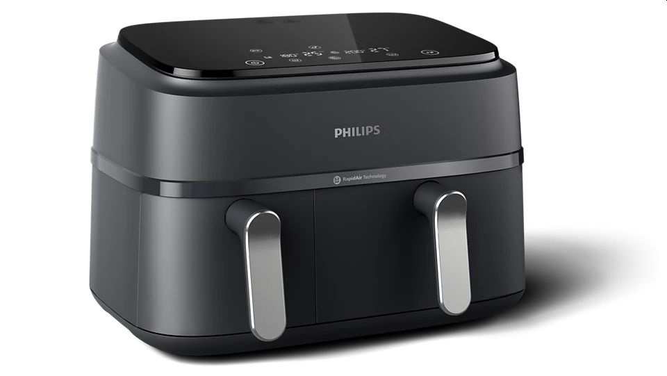 Philips DualBasket NA351/00 fekete 9 L forrólevegős sütő