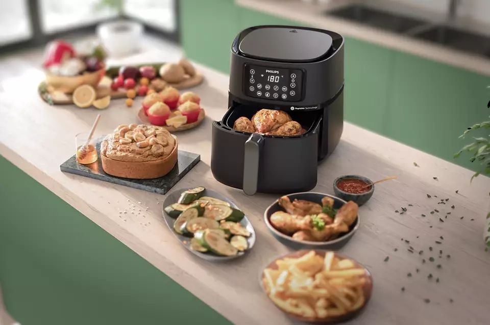 Philips HD9285/90 Airfryer 5000 XXL fekete 7,2 Lforrólevegős sütő