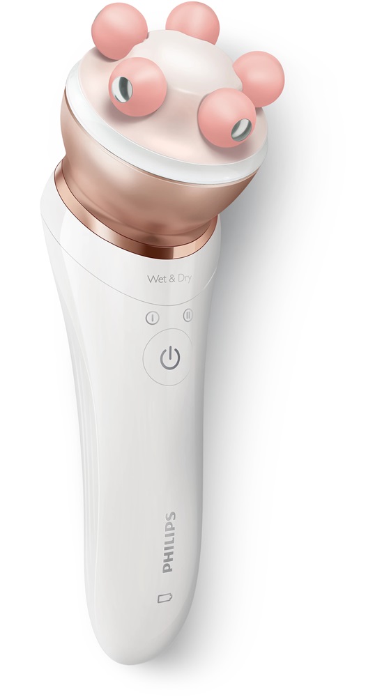 Philips Satinelle Prestige BRP586/00 talpreszelőfejjel és mini arctisztítóval fehér-rózsaarany epilátor