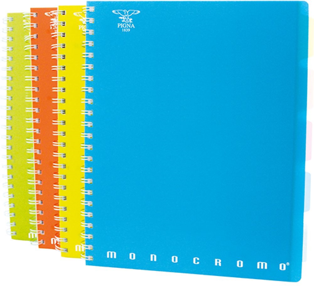 Pigna Monocromo PPL Fluo A4 100lapos vonalas spirálfüzet