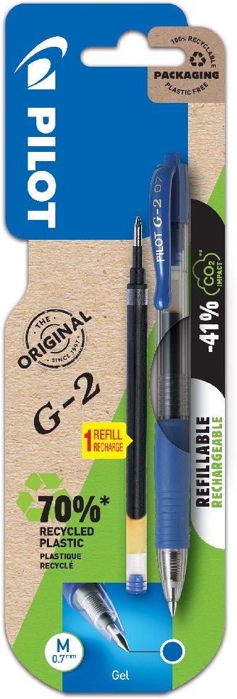 Pilot BeGreen G2 kék zseléstoll + betét