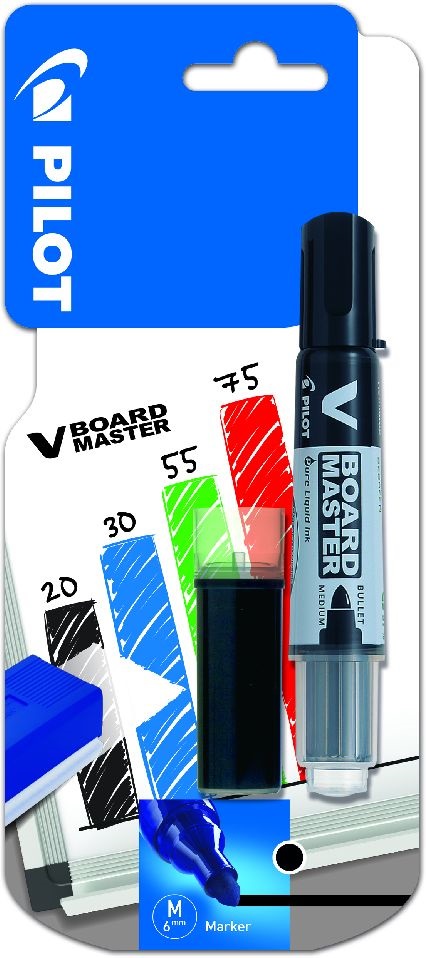 Pilot BeGreen V-Board Master fekete táblamarker + betét