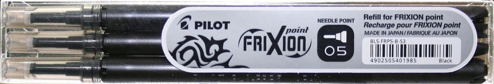 Pilot Frixion Point 0,5mm 3db-os fekete rollertoll betét
