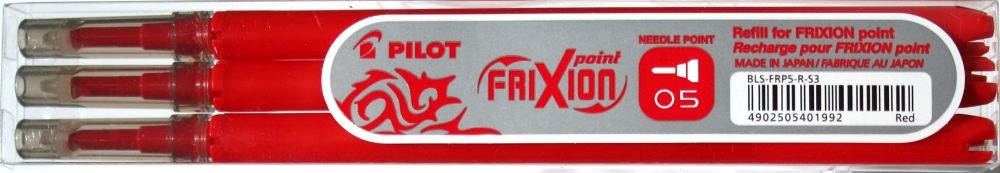 Pilot Frixion Point 0,5mm 3db-os piros rollertoll betét