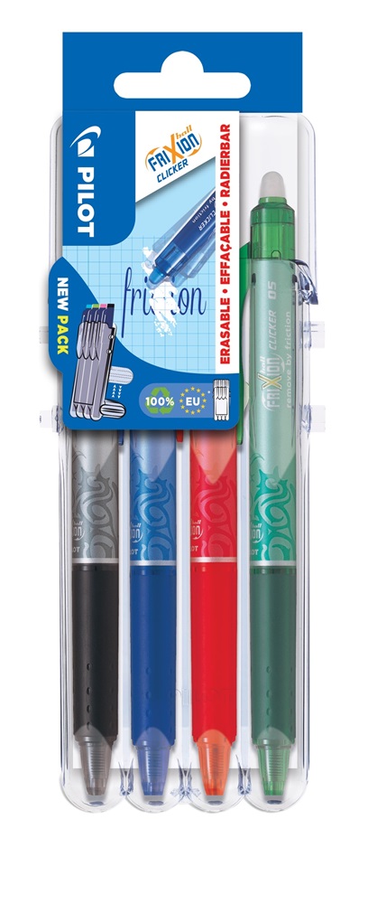 Pilot Frixion Set2Go Clicker 4db/csomag tollkészlet + tolltartó