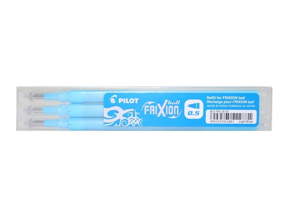 Pilot Frixion 0,5mm 3db-os világoskék rollertoll betét