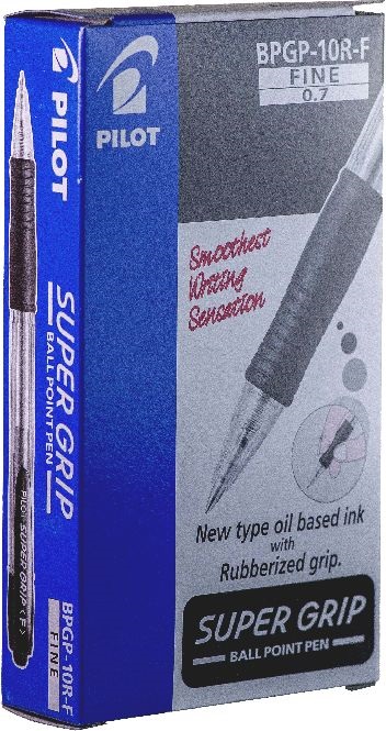 Pilot Super Grip 12 db/csomag fekete golyóstoll