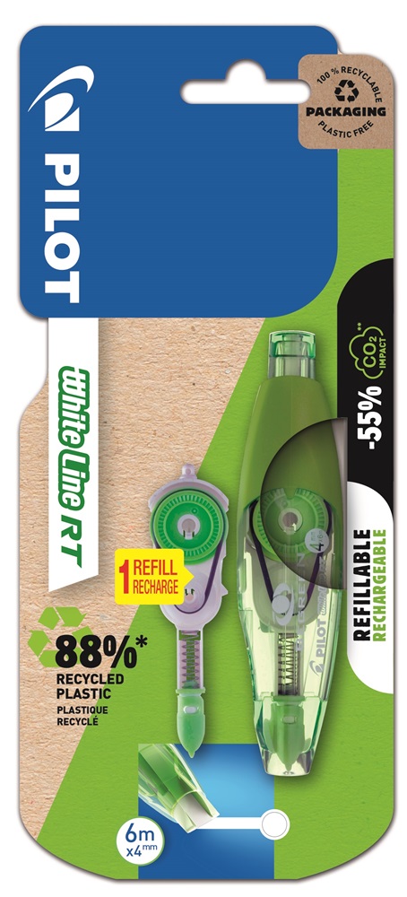 Pilot BeGreen Whiteline RT nyomógombos hibajavító roller + betét